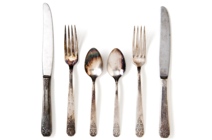 tarnished kitchen utensils, Kitchen ware, Silver, Silverware