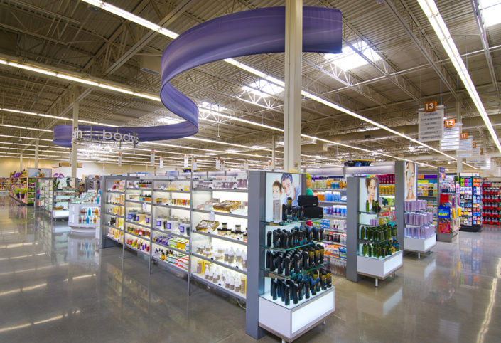 New store interior photography, Hy Vee Store interior, Shelving, cosmetics store photography, Endcap photography