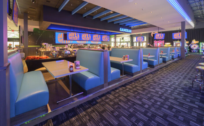 Game room, Game bar, sports bar, arcade, arcade bar, Dave and Busters,