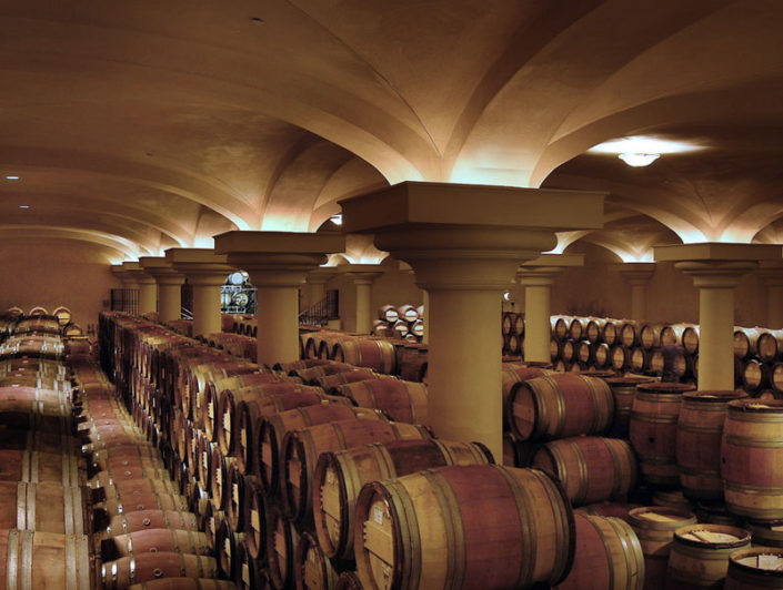 Barrels of wine