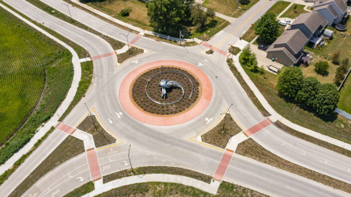 Altoona, Altoona Roundabout, roundabout, drone street photo, drone roundabout, drone sculpture photo,