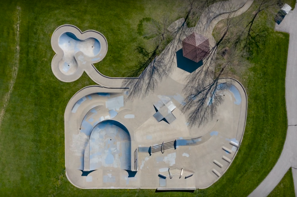 Drone Photo of Skate Park